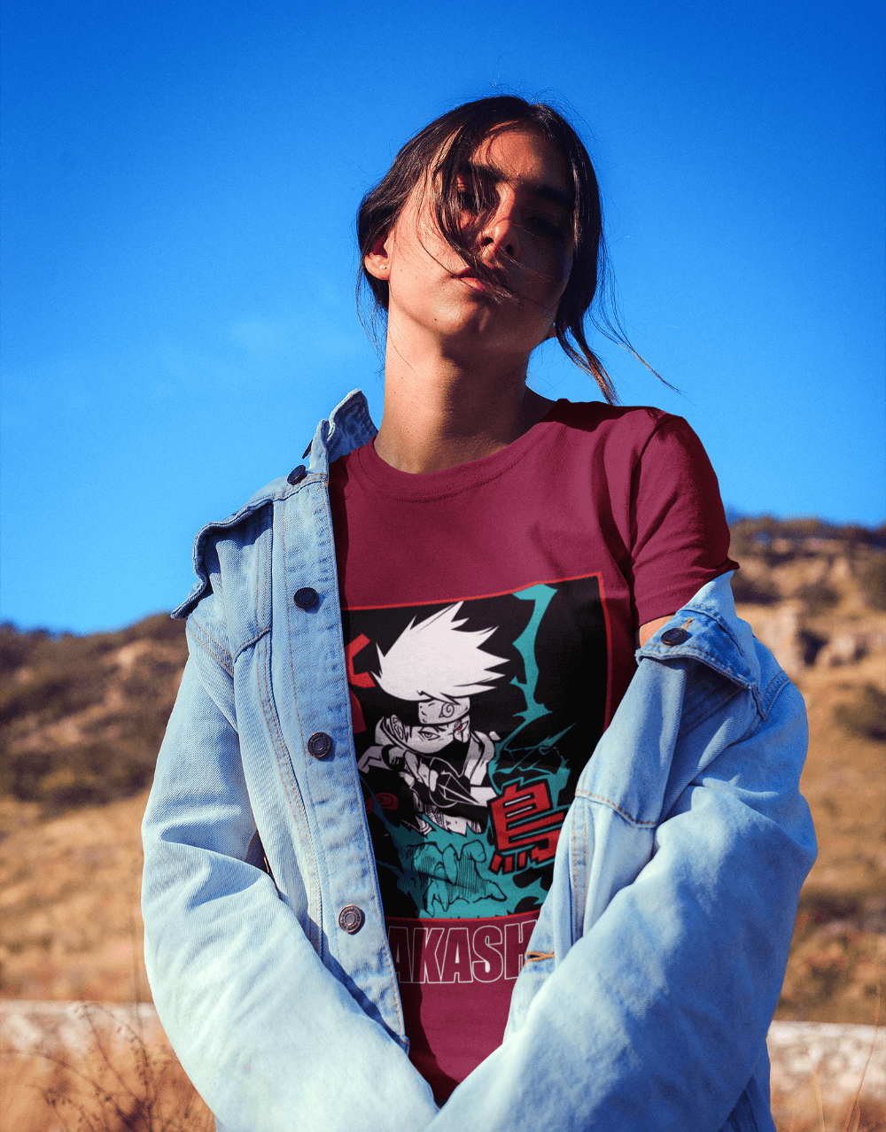 Naruto - Kakashi in action Female Mock up 1