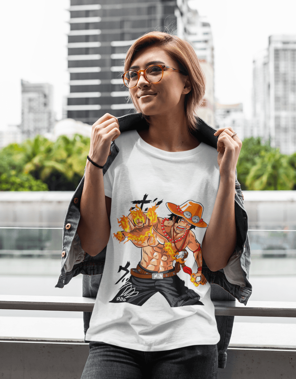 One Piece - Ace on fire Female Mock up 1