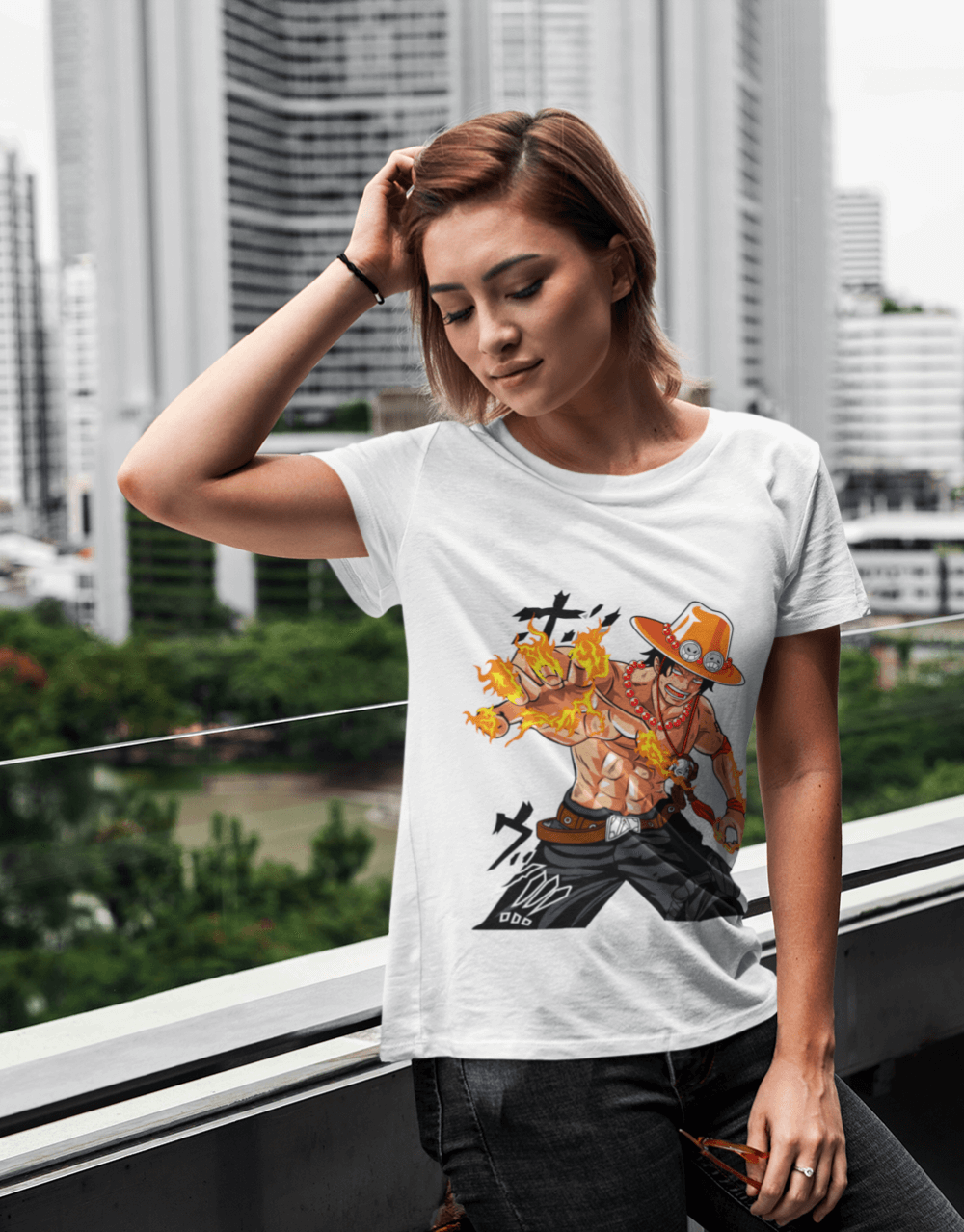 One Piece - Ace on fire Female Mock up 2