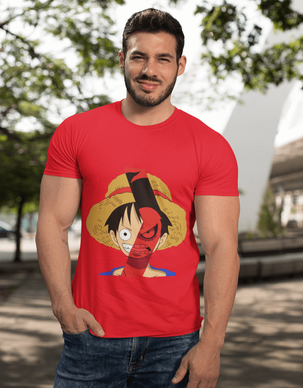 One Piece - Luffy's Real Face Mock up 2