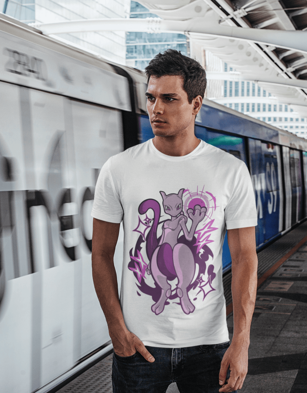 Pokemon - Mewtwo Version White Mock up 1